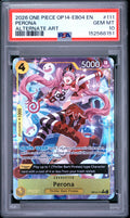 2026 One Piece Op14-Eb04-The Azure Sea's Seven Perona Alternate Art #111 PSA 10 — PSA 152568151 — front