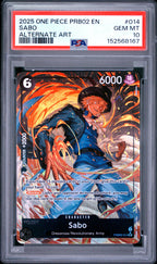 2025 One Piece Prb02-Premium Booster -One Piece Card the Best- Vol.2 Sabo Alternate Art #014 PSA 10 — PSA 152568167 — front