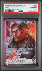 2024 One Piece Japanese Op08-Two Legends King Alternate Art #057 PSA 10 — PSA 152732799 — front