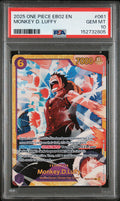 2025 One Piece Eb02-Extra Booster -Anime 25th Collection- Monkey D. Luffy #061 PSA 10 — PSA 152732805 — front