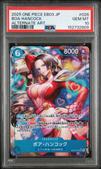 2025 One Piece Japanese Eb03-Extra Booster -One Piece Heroines Edition- Boa Hancock Alternate Art #026 PSA 10 — PSA 152732809 — front
