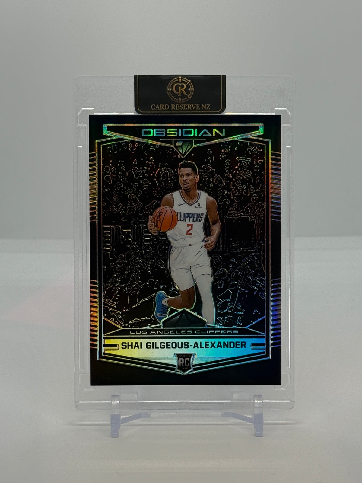 Front of 2018-19 Panini Obsidian Preview Shai Gilgeous-Alexander rookie #579
