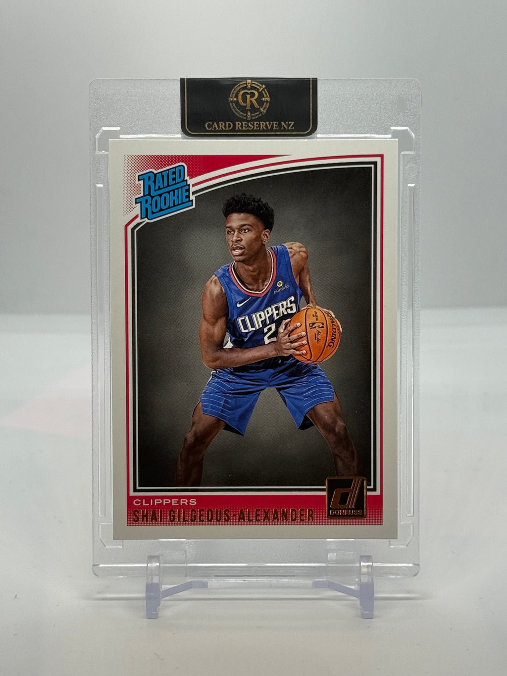 Front of Shai Gilgeous-Alexander 2018-19 Donruss Rated Rookie #162 raw card
