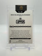Back of Shai Gilgeous-Alexander 2018-19 NBA Hoops Rookie #262 raw card
