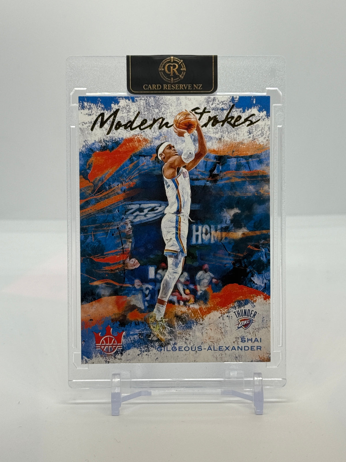 Front of Shai Gilgeous-Alexander 2020-21 Court Kings Modern Strokes #27 raw card