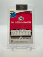 Back of Shai Gilgeous-Alexander 2018-19 Donruss Optic Rated Rookie #162 raw card