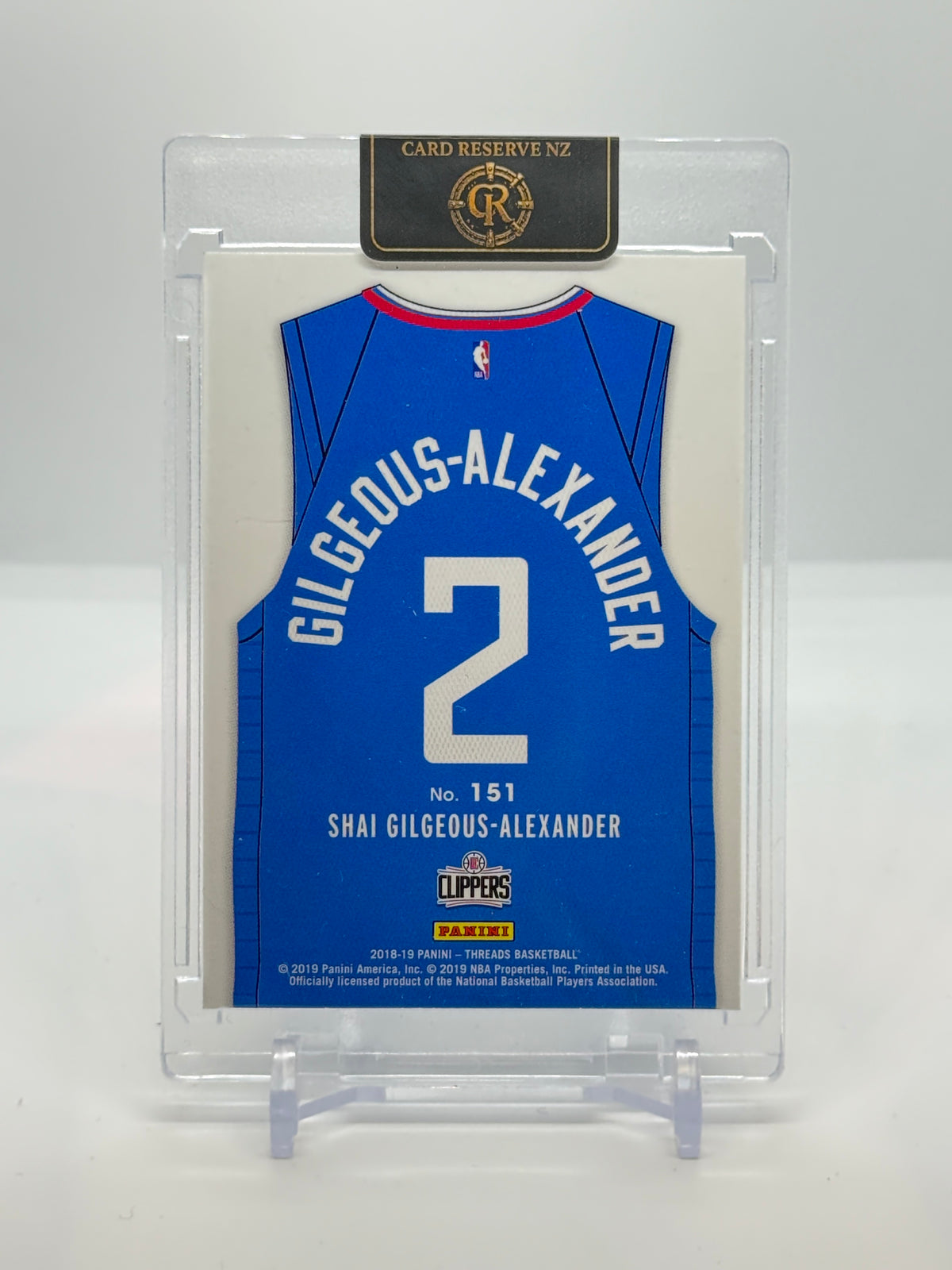 Shai Gilgeous-Alexander 2018-19 Panini Threads Icon rookie #151 back
