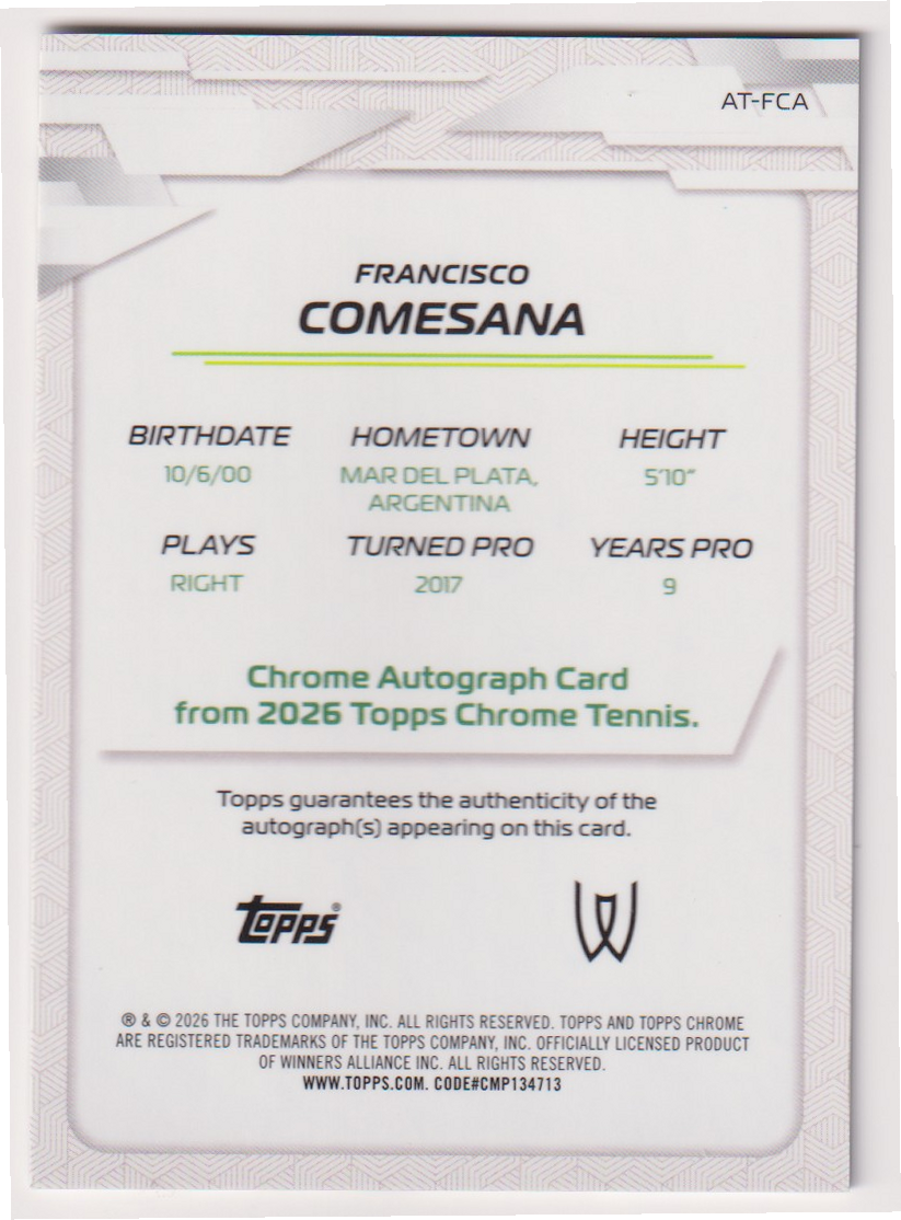 Francisco Comesana — #AT-FCA Geometric Refractor Auto RC — back
