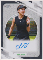 2026 Topps Chrome Tennis Iva Jovic Base Autograph #AT-IJC, front