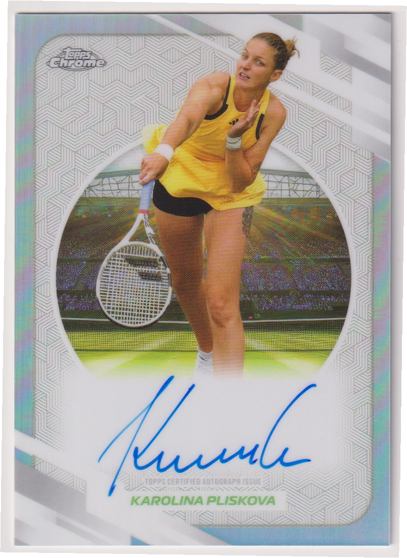 2026 Topps Chrome Tennis Karolina Pliskova Refractor Autograph #AO-KPA, front