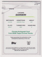 Luciano Darderi — #AT-LDI Refractor Auto — back