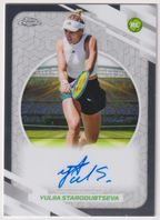 2026 Topps Chrome Tennis Yuliia Starodubtseva Base Autograph RC #AT-ASA, front