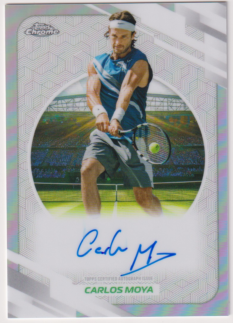 2026 Topps Chrome Tennis Carlos Moya Refractor Autograph #AO-CMA, front