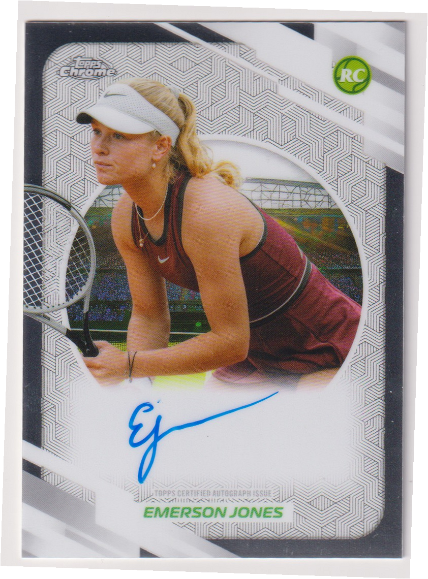 2026 Topps Chrome Tennis Emerson Jones Base Autograph RC #AT-EJS, front