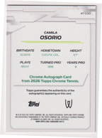 2026 Topps Chrome Tennis Camila Osorio Base Autograph #AT-COO, back