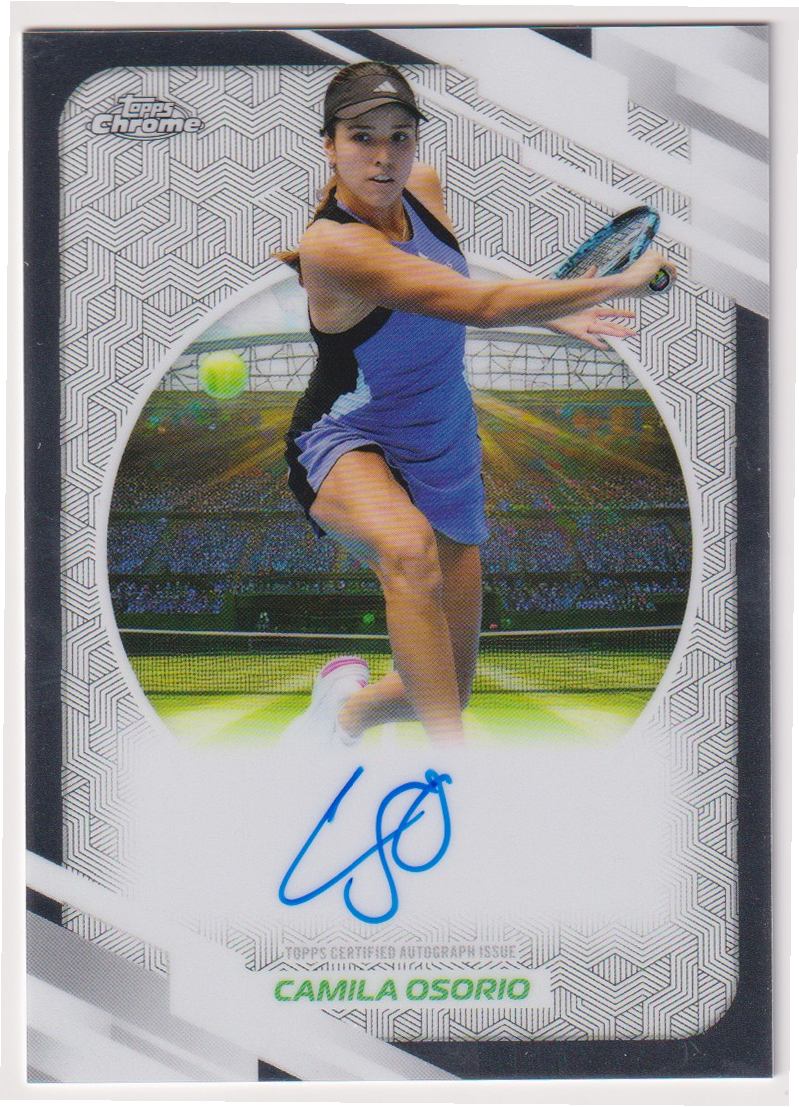 2026 Topps Chrome Tennis Camila Osorio Base Autograph #AT-COO, front