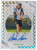 2026 Topps Chrome Tennis Andre Agassi Geometric Refractor Autograph #AO-AAI, front