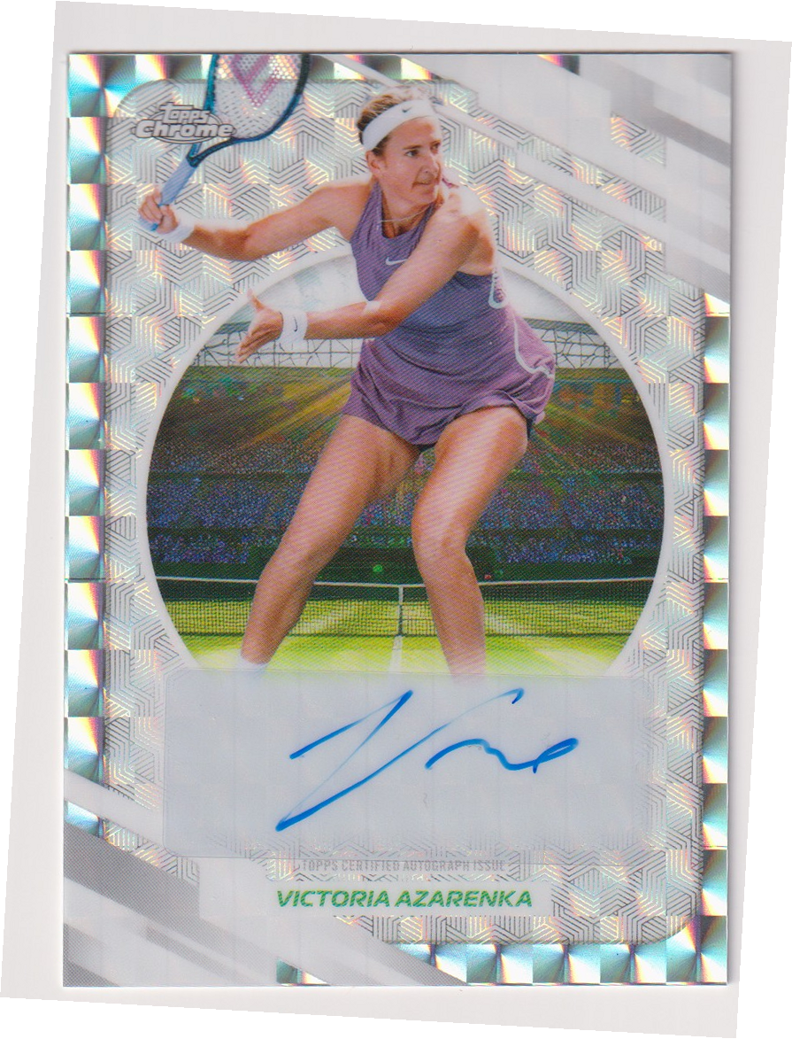 2026 Topps Chrome Tennis Victoria Azarenka Geometric Refractor Autograph #AO-VAA, front