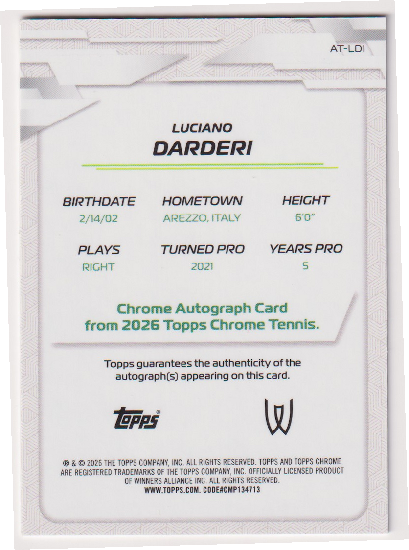 Luciano Darderi — #AT-LDI Geometric Refractor Auto — back