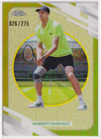 2026 Topps Chrome Tennis Hubert Hurkacz Yellow Refractor #164 026/275, front