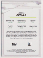 2026 Topps Chrome Tennis Jessica Pegula Yellow Refractor #75 218/275, back
