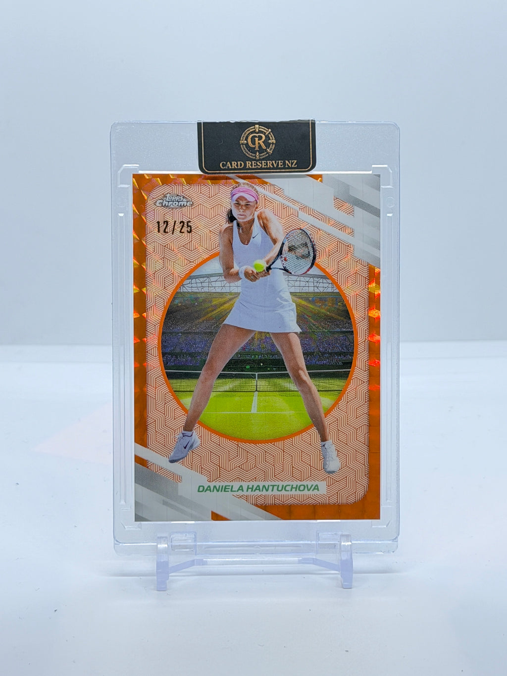 2026 Topps Chrome Tennis Daniela Hantuchova Orange Geometric Refractor #125 12/25 — front