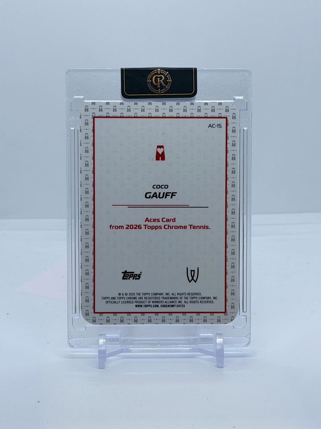 2026 Topps Chrome Tennis Coco Gauff Aces SP Case Hit #AC-15 — back