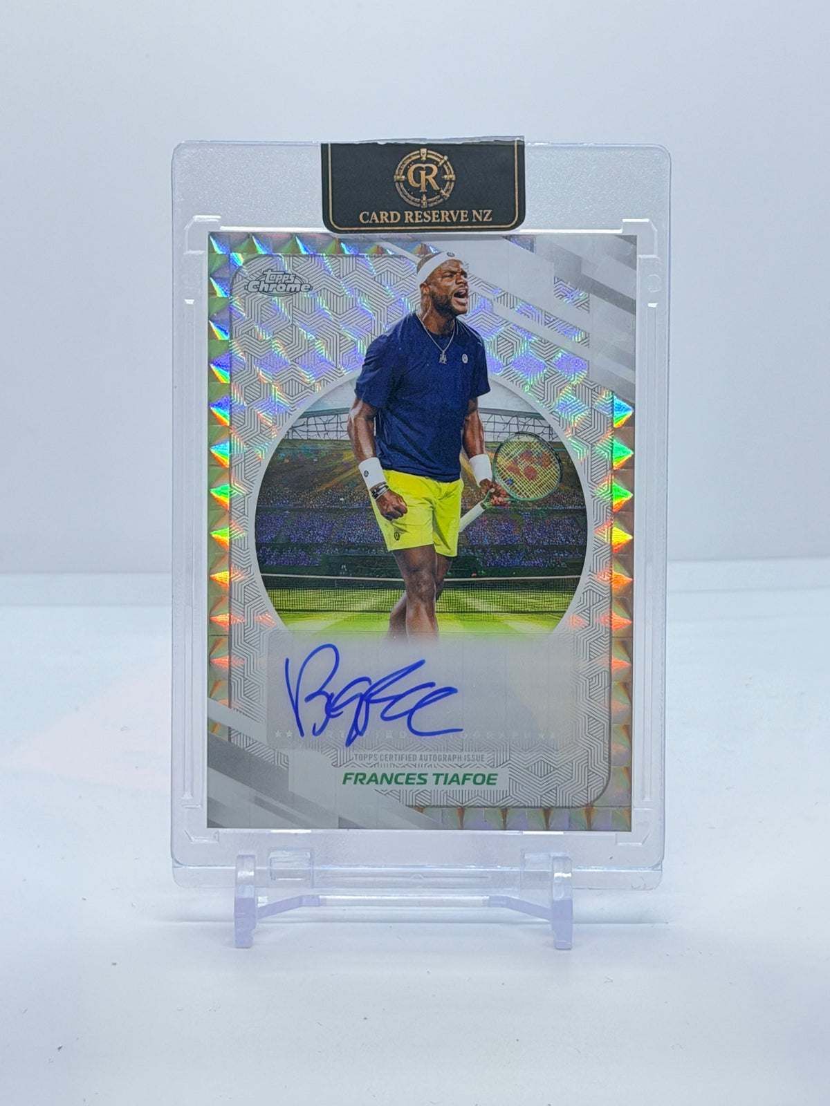 2026 Topps Chrome Tennis Frances Tiafoe Geometric Refractor Autograph #AO-FTE — front