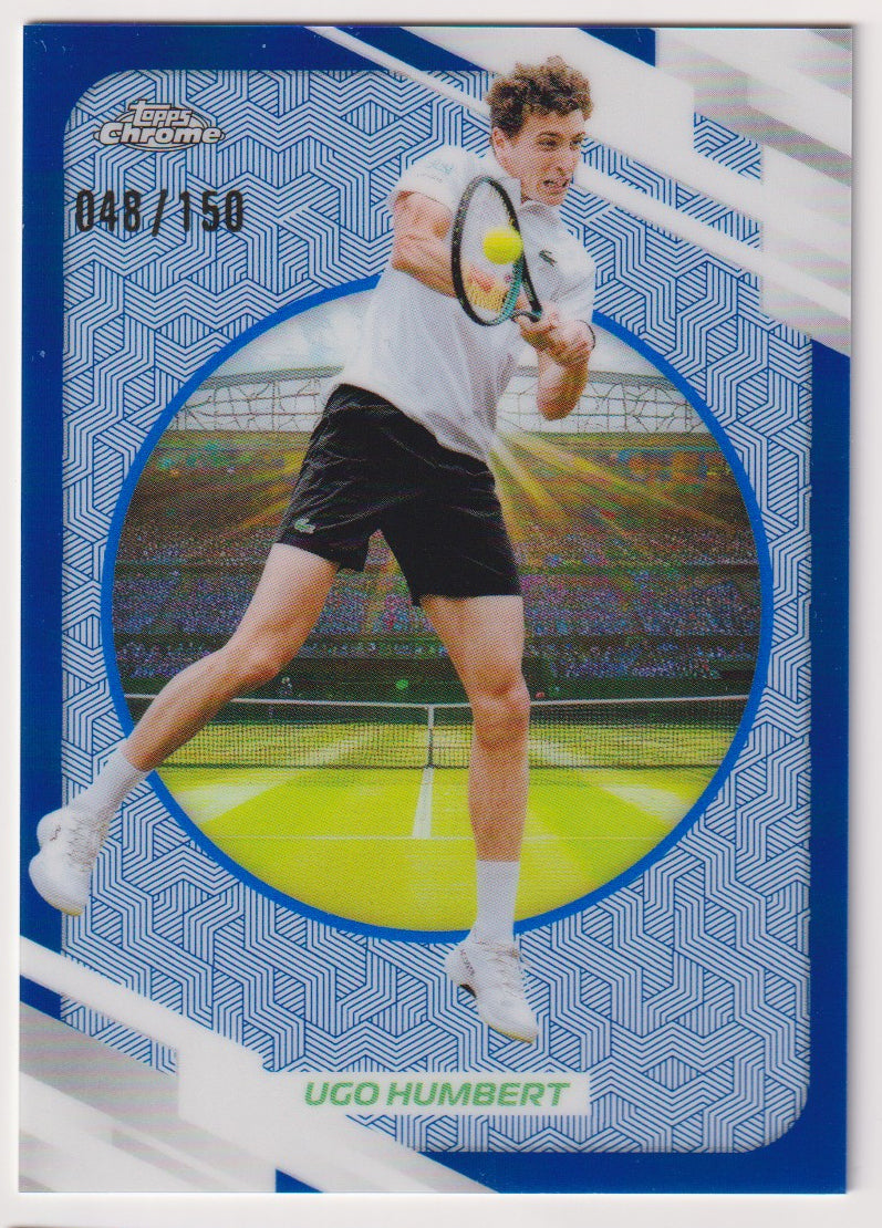 2026 Topps Chrome Tennis Ugo Humbert Blue Refractor 048/150 — front