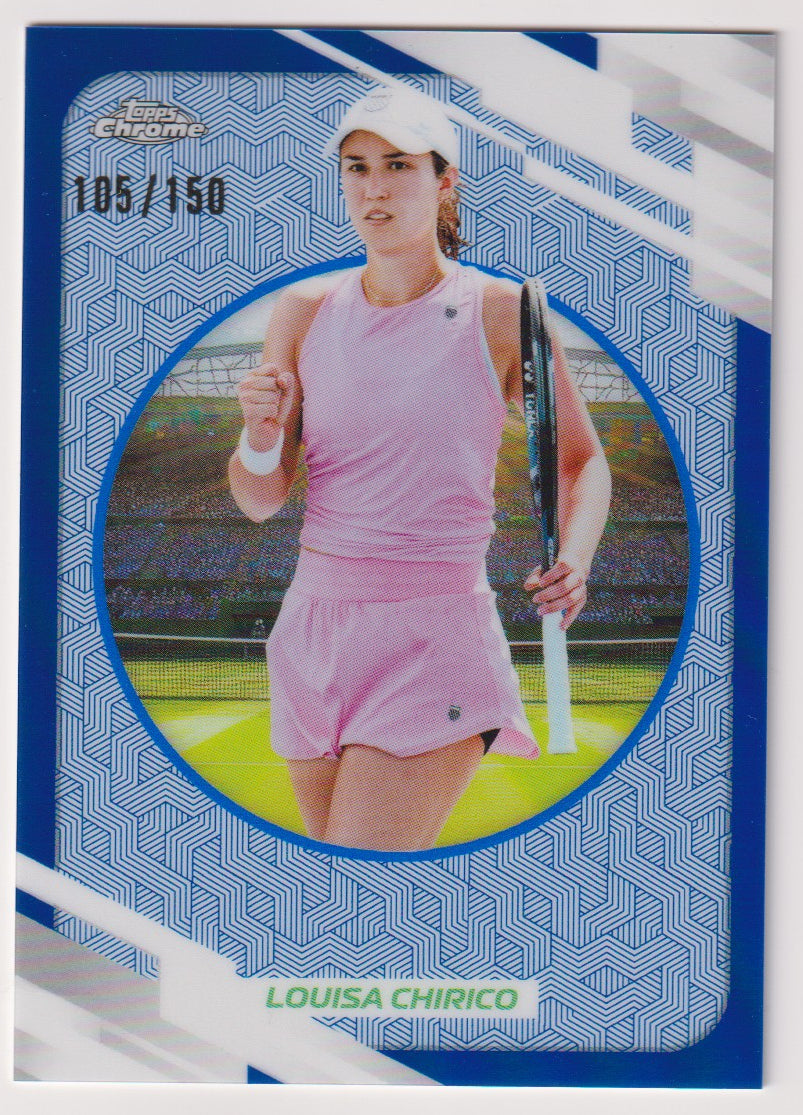 2026 Topps Chrome Tennis Louisa Chirico Blue Refractor 105/150 — front