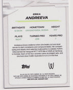 2026 Topps Chrome Tennis Erika Andreeva Blue Refractor 127/150 — back