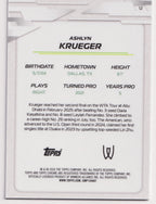 2026 Topps Chrome Tennis Ashlyn Krueger Blue Refractor 113/150 — back