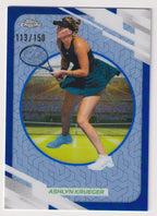 2026 Topps Chrome Tennis Ashlyn Krueger Blue Refractor 113/150 — front