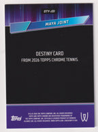 2026 Topps Chrome Tennis Maya Joint Destiny Blue Refractor 076/150 — back