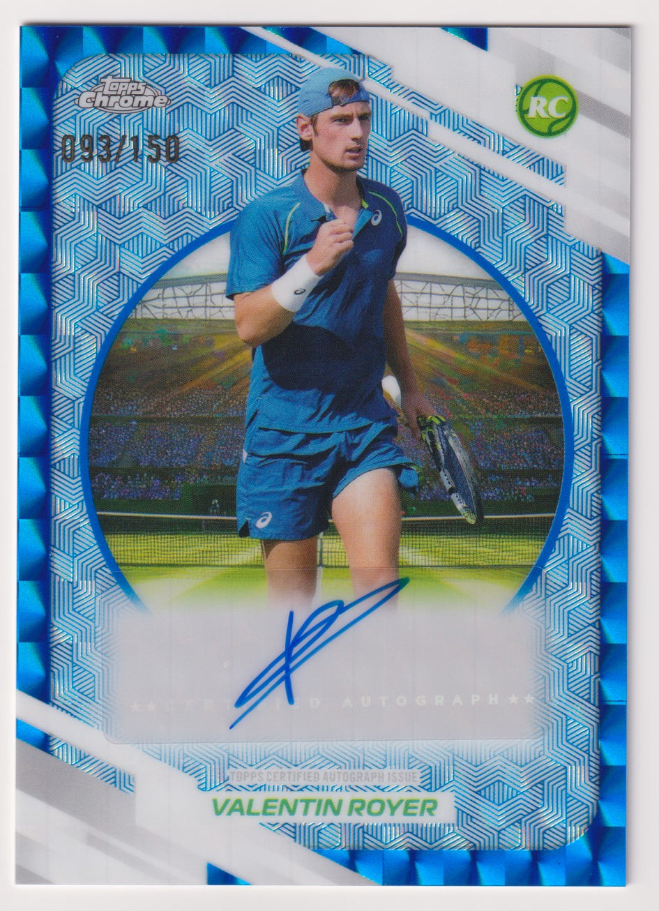 Valentin Royer Blue Geometric Refractor Autograph 093/150 front