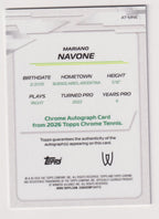 Mariano Navone Blue Refractor Autograph 080/150 back
