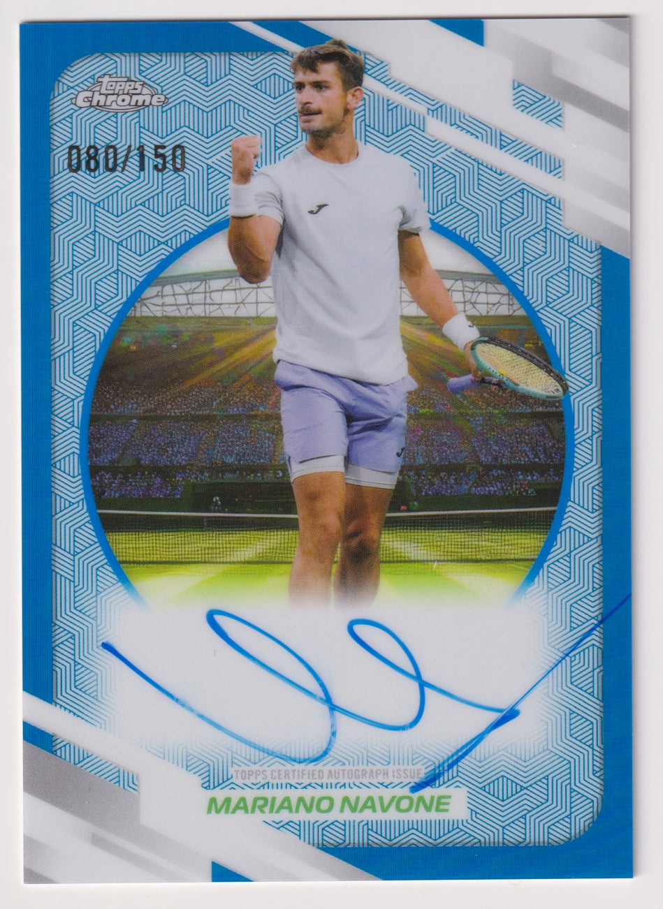 Mariano Navone Blue Refractor Autograph 080/150 front