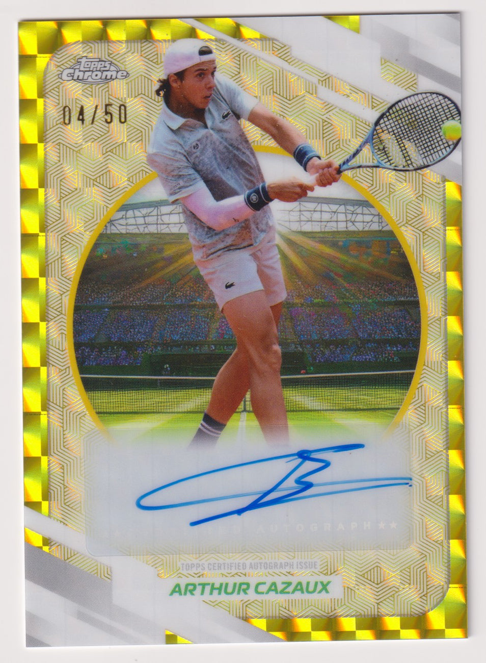 Arthur Cazaux Gold Geometric Refractor Autograph 04/50 front