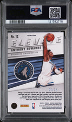 2020 Panini Mosaic Elevate Anthony Edwards Orange Fluorescent #12 – PSA 10 — PSA cert 131782718 — back