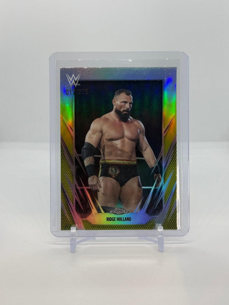 03 2026 Topps Chrome WWE Ridge Holland #128 - Yellow Refractor 17/275 - 2026 Topps Chrome WWE Ridge Holland #128 - Yellow Refractor 17/275 - Raw - front
