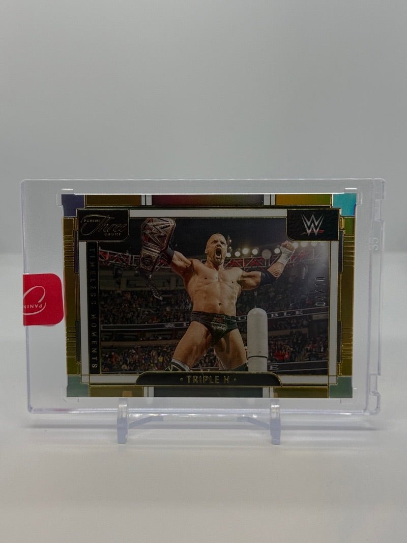 2024 Panini Three Count WWE Triple H #151 - Gold Timeless Moments 07/10 - Raw - front