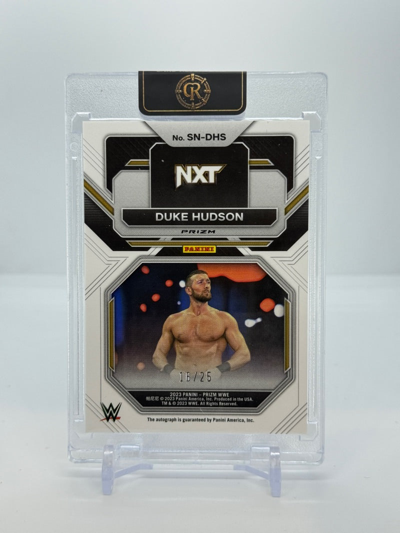 2023 Panini Prizm WWE Duke Hudson #SN-DHS - Sensational Signatures Mojo /25 - Raw - back