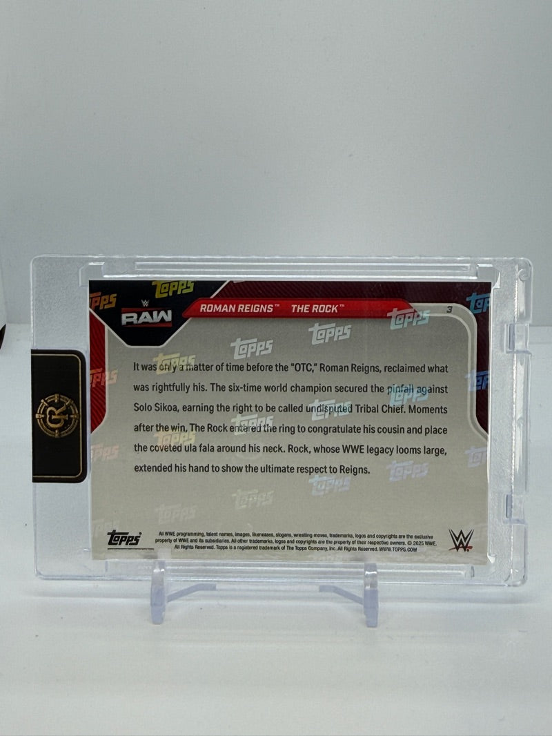 02 2025 Topps Now Roman Reigns / The Rock #3 - 2025 Topps Now Roman Reigns / The Rock #3 - Raw - back