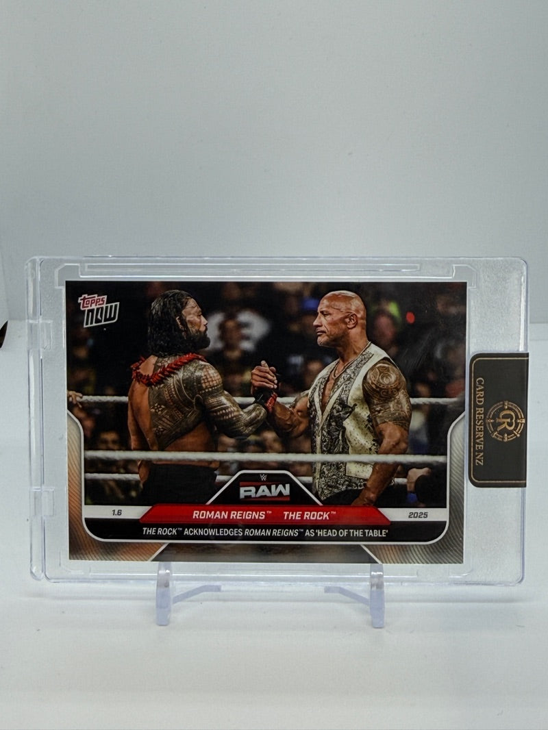02 2025 Topps Now Roman Reigns / The Rock #3 - 2025 Topps Now Roman Reigns / The Rock #3 - Raw - front