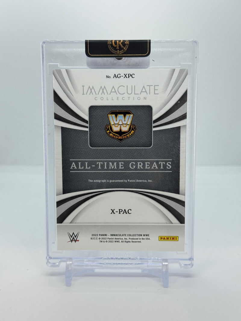 2022 Panini Immaculate Collection WWE X-Pac #AG-XPC - All Time Greats Auto /75 - Raw - back
