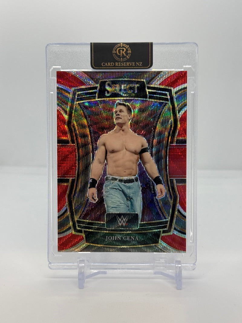 2024 Panini Select WWE John Cena #29 - Phenomenon Red Wave 084/149 - Raw - front
