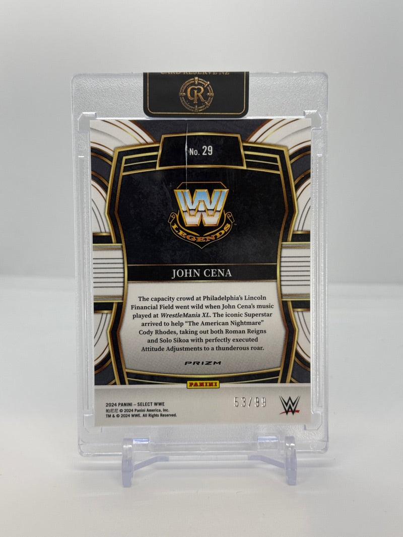 2024 Panini Select WWE John Cena #29 - Phenomenon Red 53/99 - Raw - back