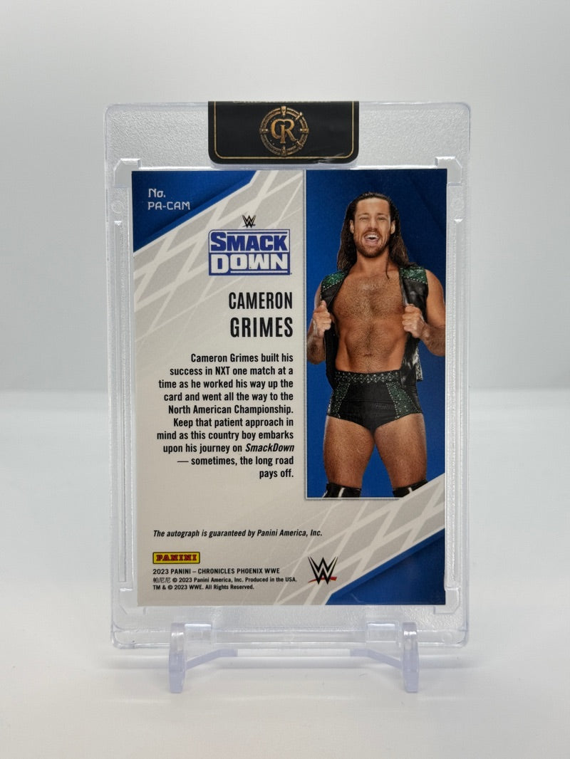2023 Panini Chronicles WWE Cameron Grimes #PA-CAM - Phoenix Autographs - Raw - back