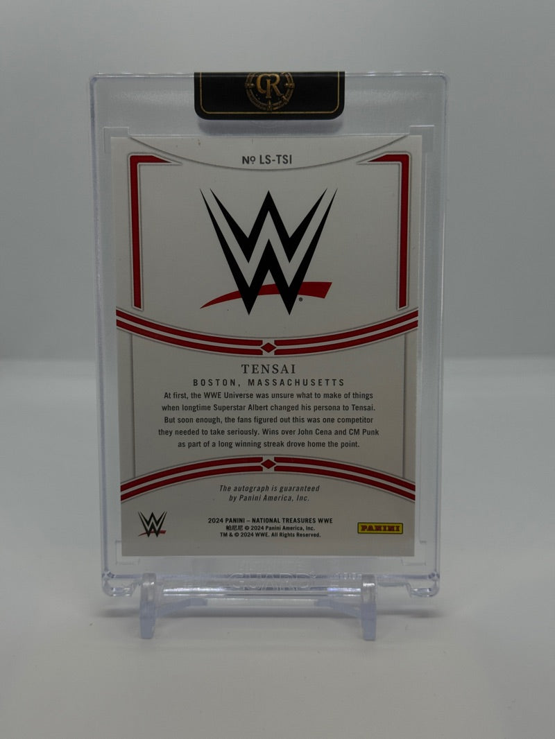 2024 Panini National Treasures WWE Tensai #LS-TSI - Legendary Signatures 34/99 - Raw - back