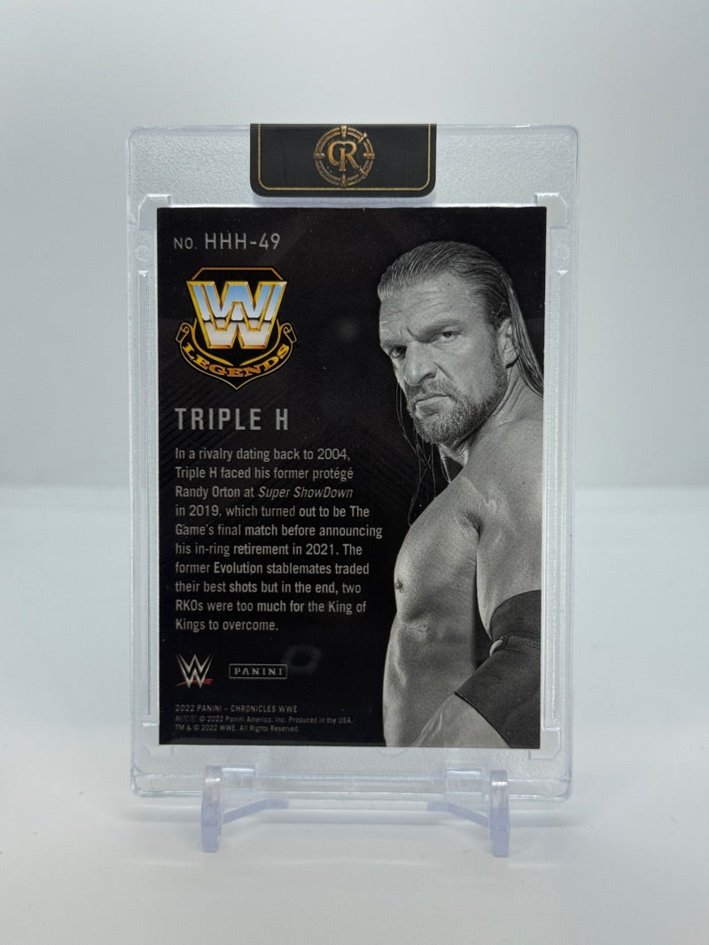 2022 Panini Chronicles WWE Triple H #HHH-49 - It's All About The Game - Raw - back
